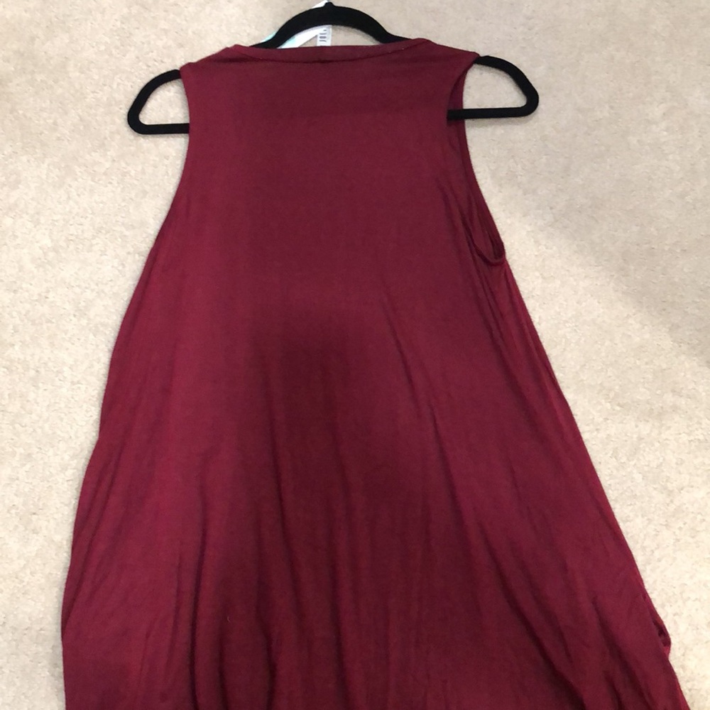 NWT Jolie Burgundy Swing Dress | Stitch Fix | Sleeveless Knit | Pockets | S - Picture 6 of 6